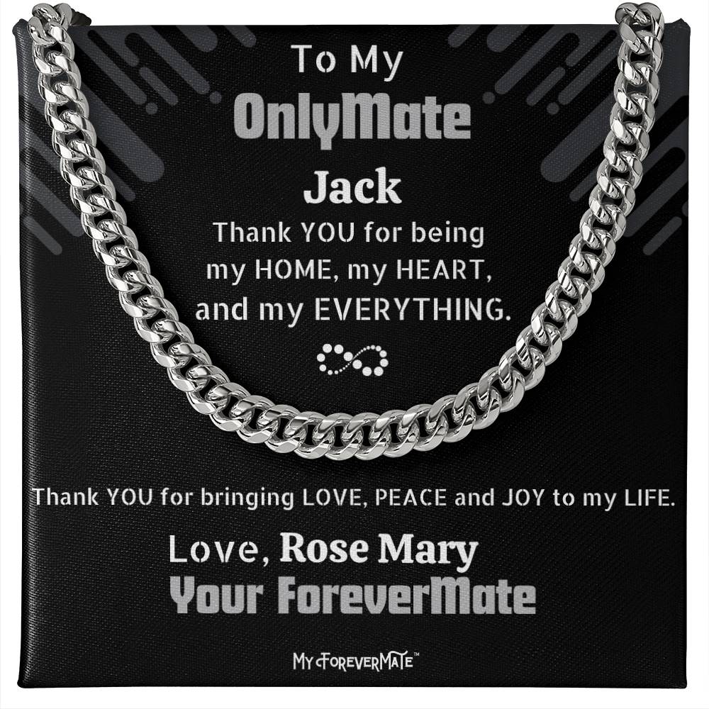 Cuban Link Chain in a Luxury Jewelry Box with LED light