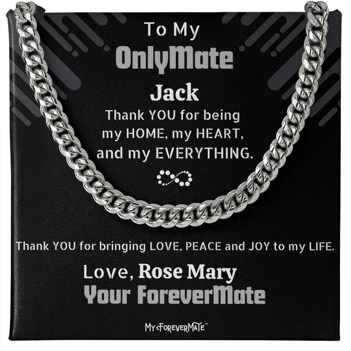 Cuban Link Chain in a Luxury Jewelry Box with LED light