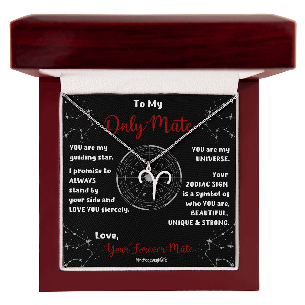 Zodiac Sign Necklace | Astrological Pendant with Message Card