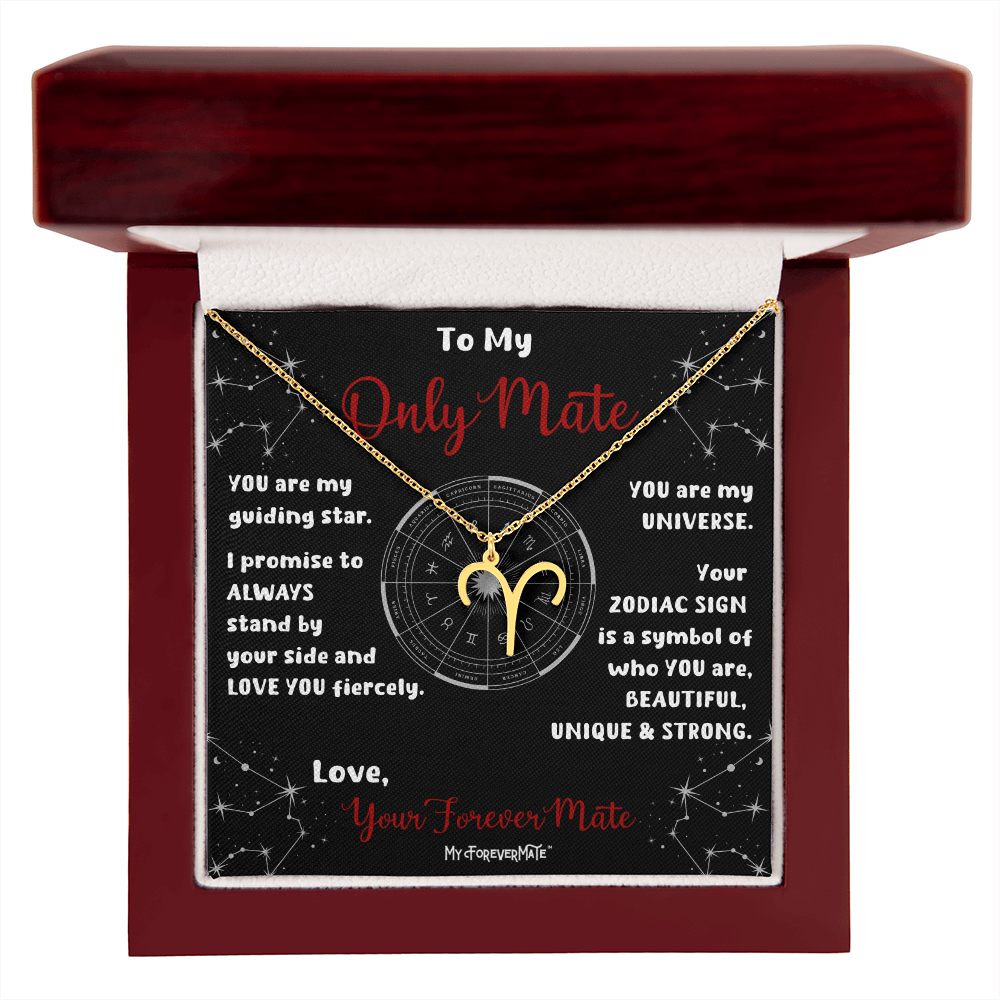 Zodiac Sign Necklace | Astrological Pendant with Message Card