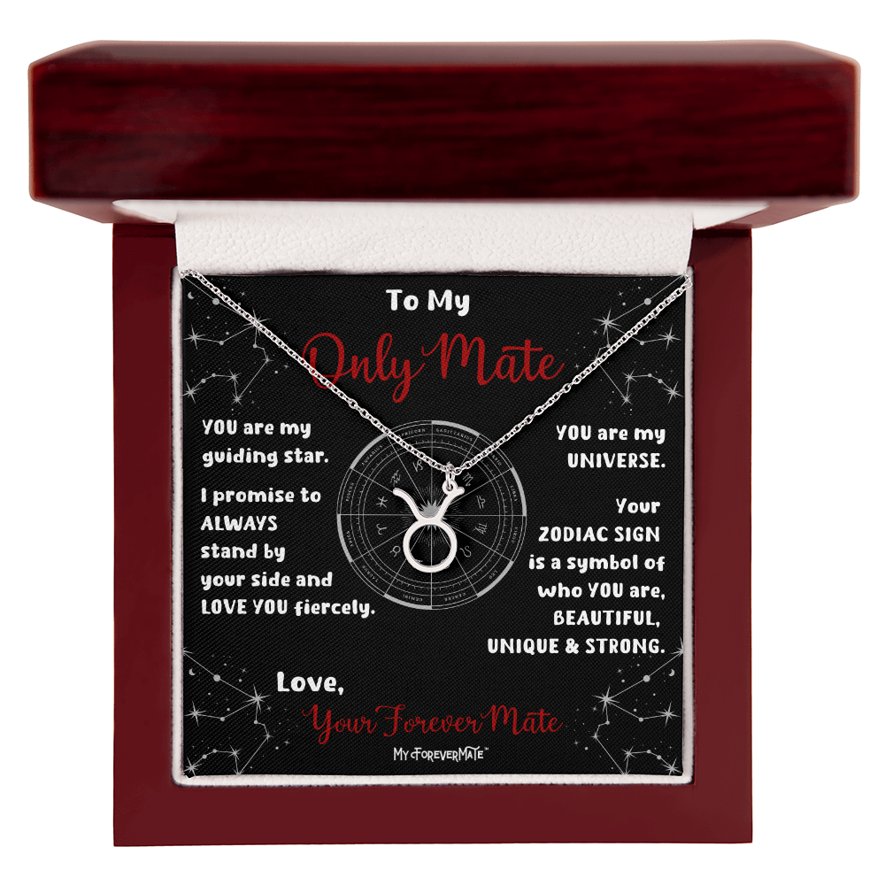 Zodiac Sign Necklace | Astrological Pendant with Message Card