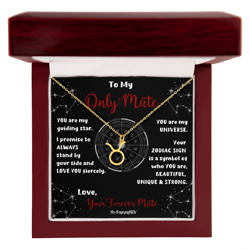 Zodiac Sign Necklace | Astrological Pendant with Message Card