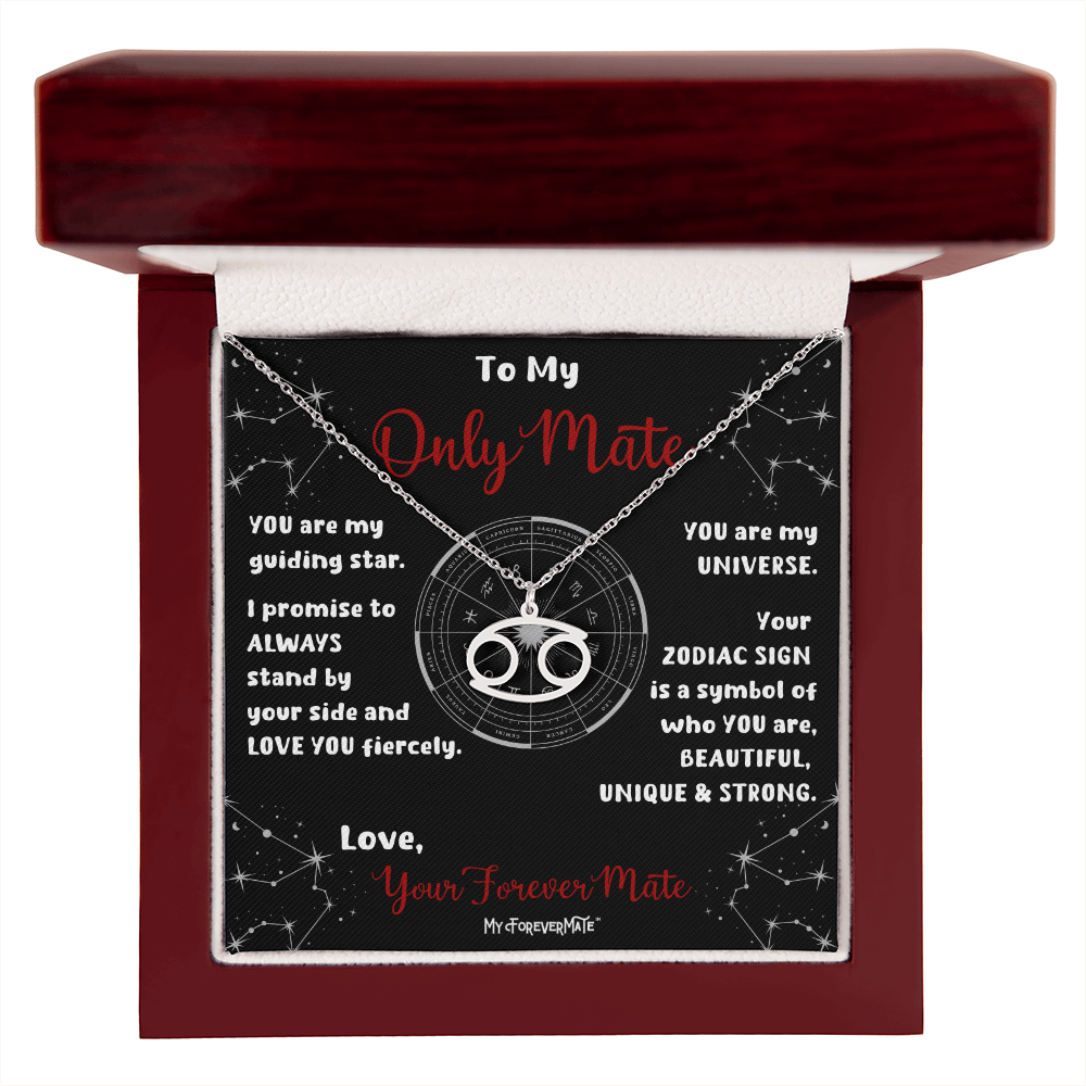 Zodiac Sign Necklace | Astrological Pendant with Message Card