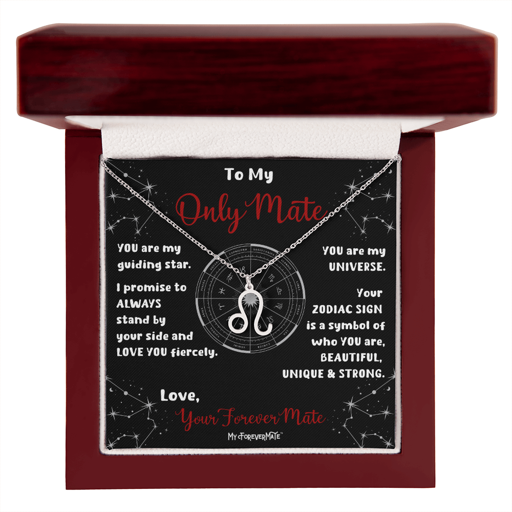 Zodiac Sign Necklace | Astrological Pendant with Message Card