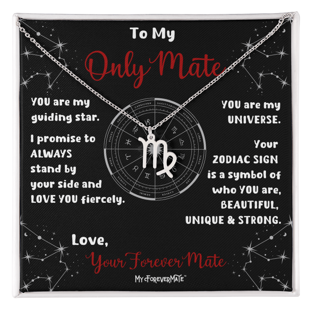 Zodiac Sign Necklace | Astrological Pendant with Message Card