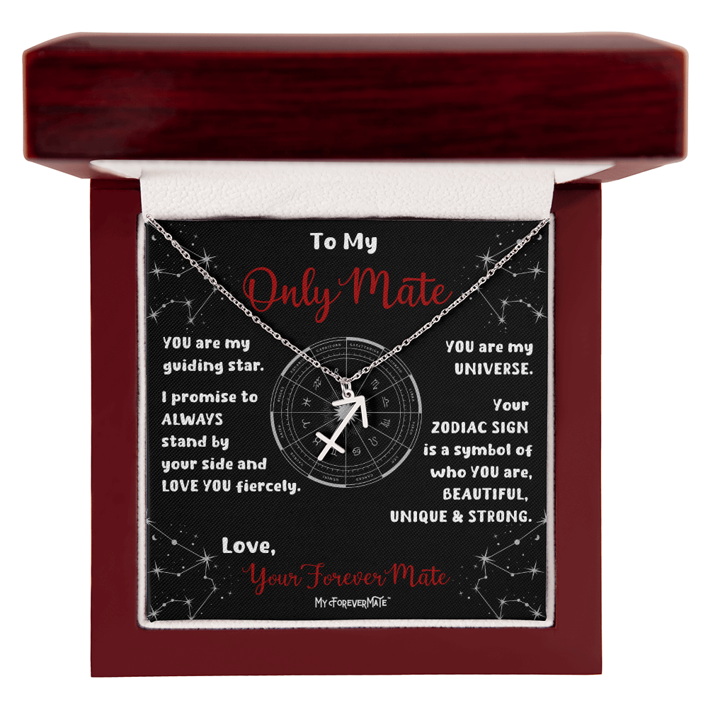 Zodiac Sign Necklace | Astrological Pendant with Message Card