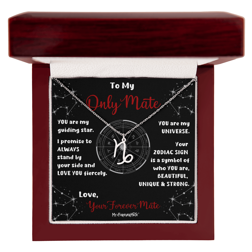 Zodiac Sign Necklace | Astrological Pendant with Message Card