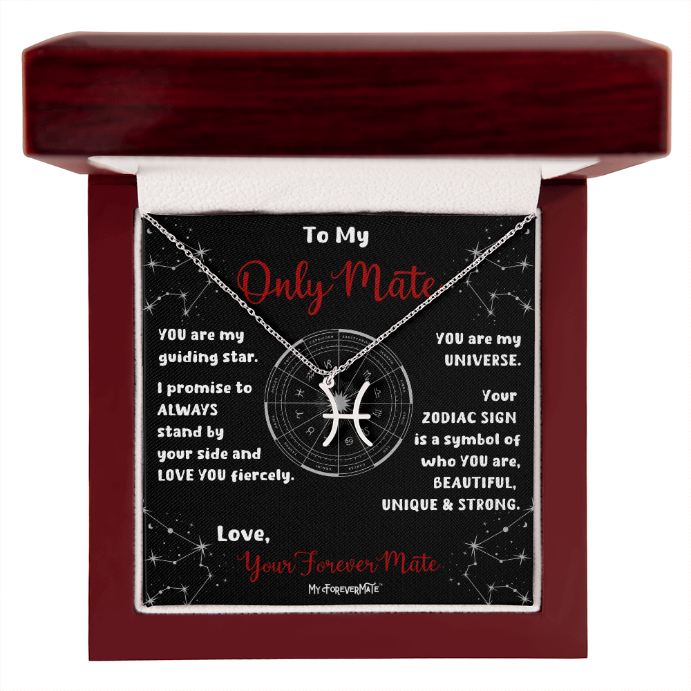 Zodiac Sign Necklace | Astrological Pendant with Message Card