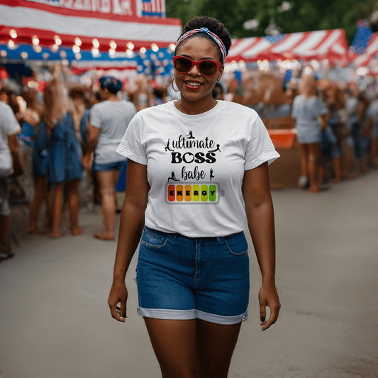 Ultimate Boss Babe ENERGY White Shirt