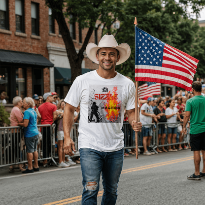 The Sizzle Master - FireMan White Shirt