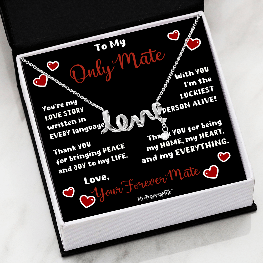 Love Necklace on Message Card