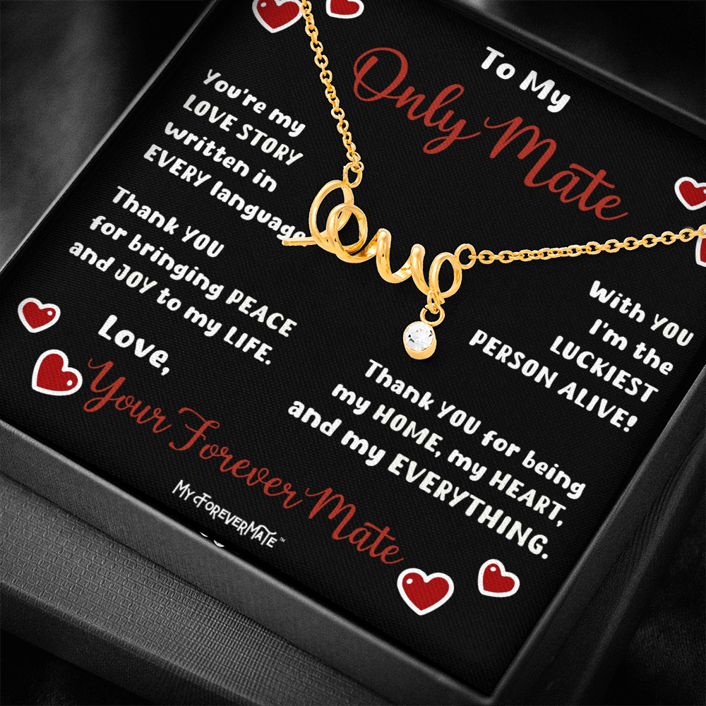 Love Necklace on Message Card