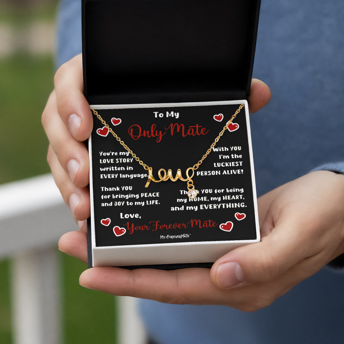 Love Necklace on Message Card